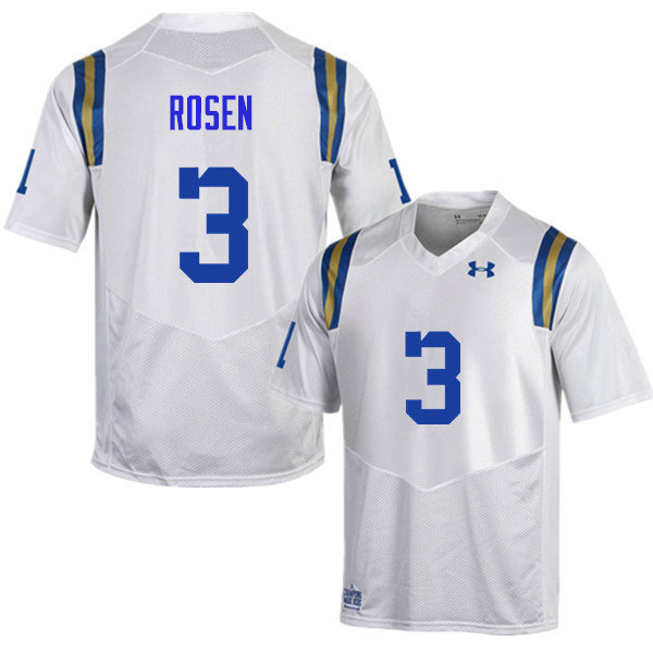 Men #3 Josh Rosen UCLA Bruins Under Armour College Football Jerseys Sale-White